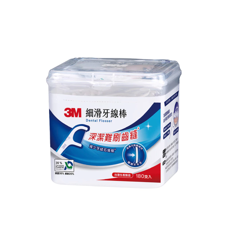 3M 細滑牙線棒-盒裝(180支入)
