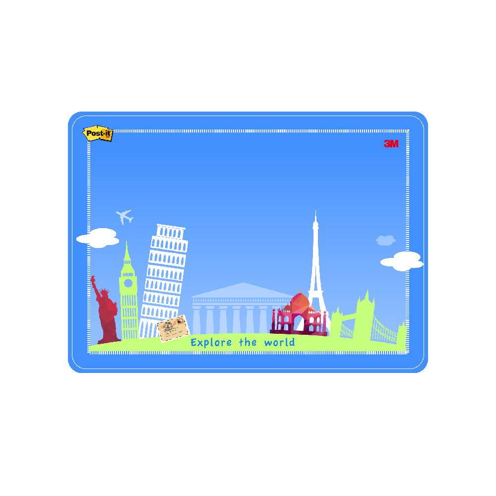 3M Post-it 中型可再貼 備忘板旅行系列 558M-D 18x25公分