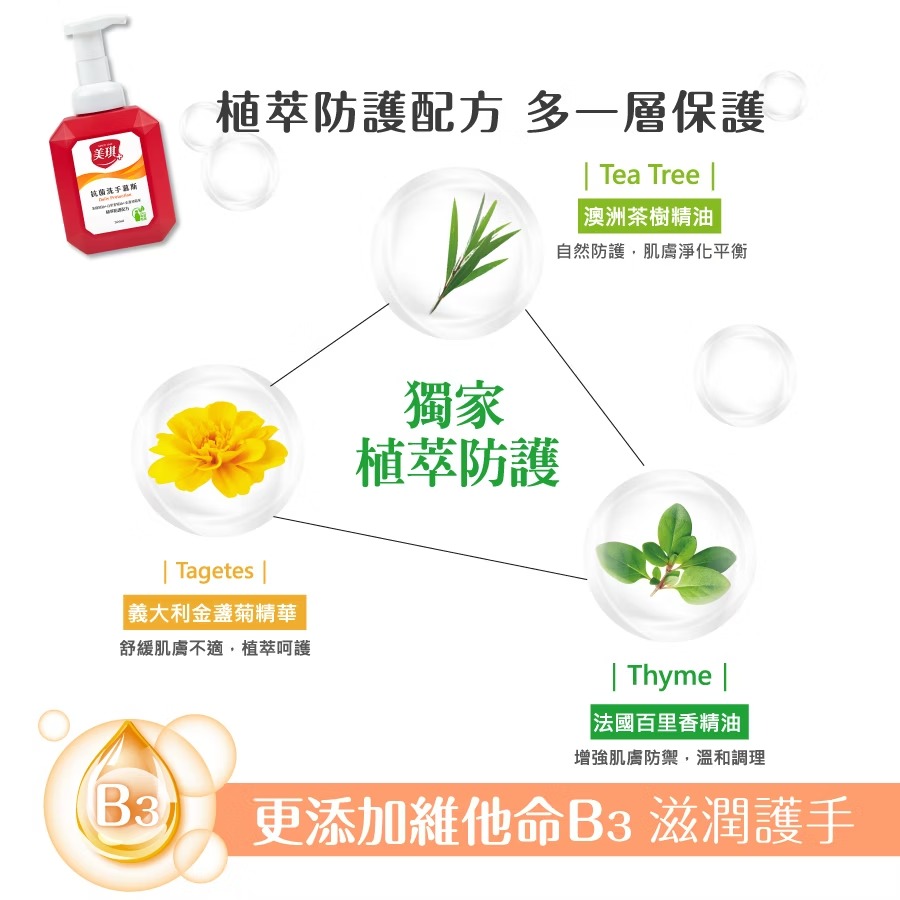 美琪 抗菌 洗手 慕斯 500ml 縮圖 2